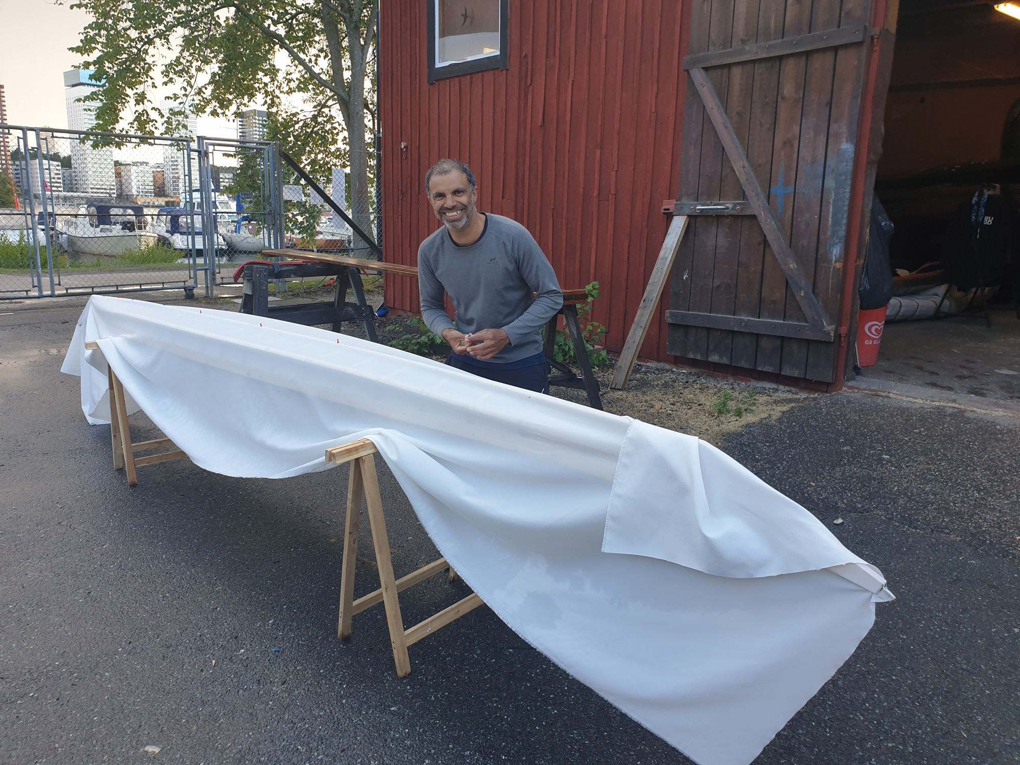 Time to heat-cut the fabric
