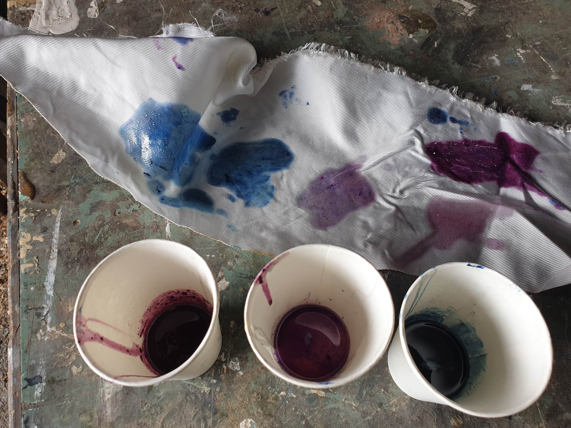 Experimenting with pigments