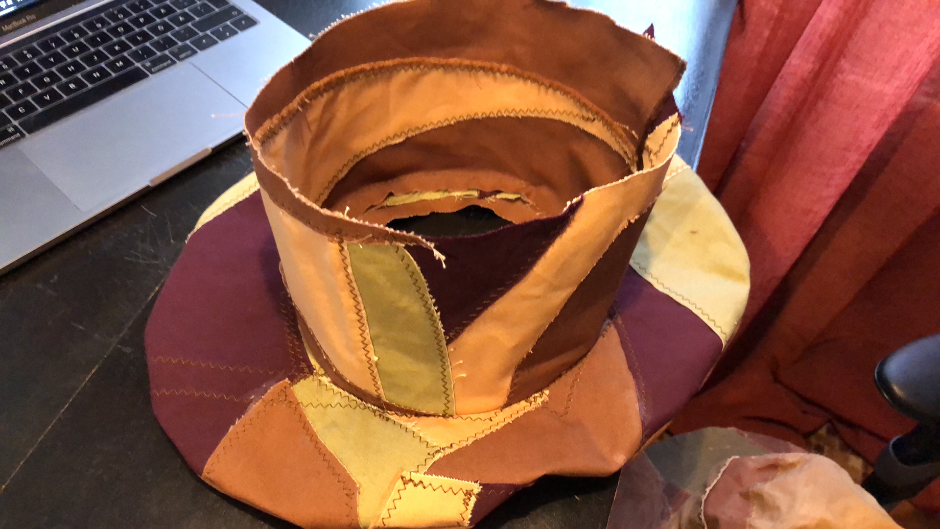 I tapered it a little by not sewing the side quite 90 degrees