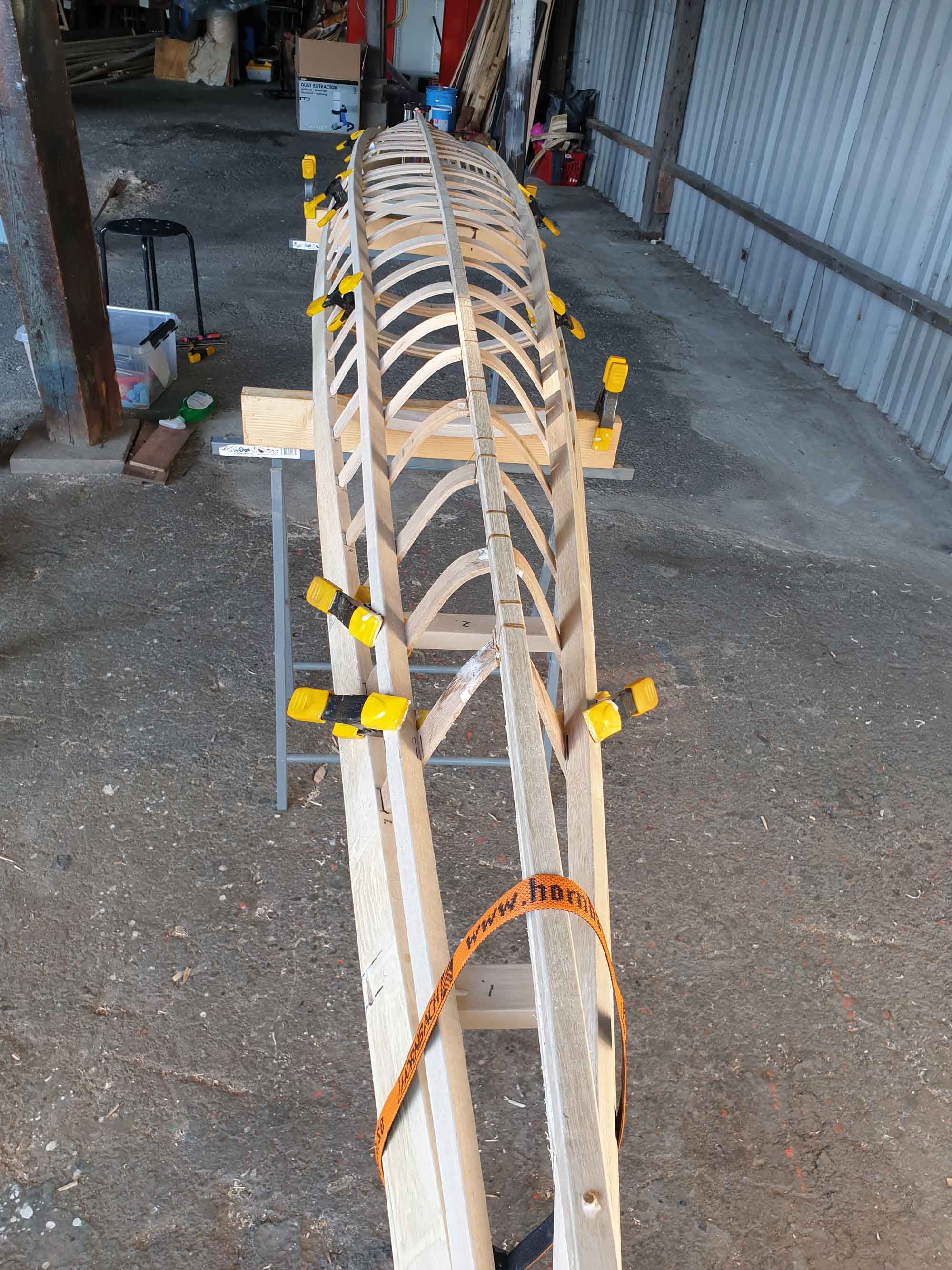 The stringers clamped on wrong