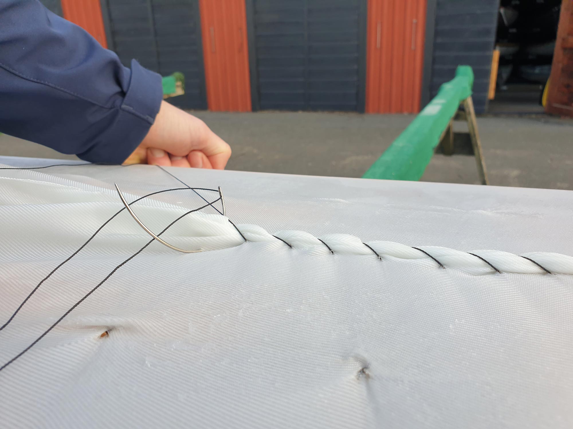 Just messin ' with tarred thin string