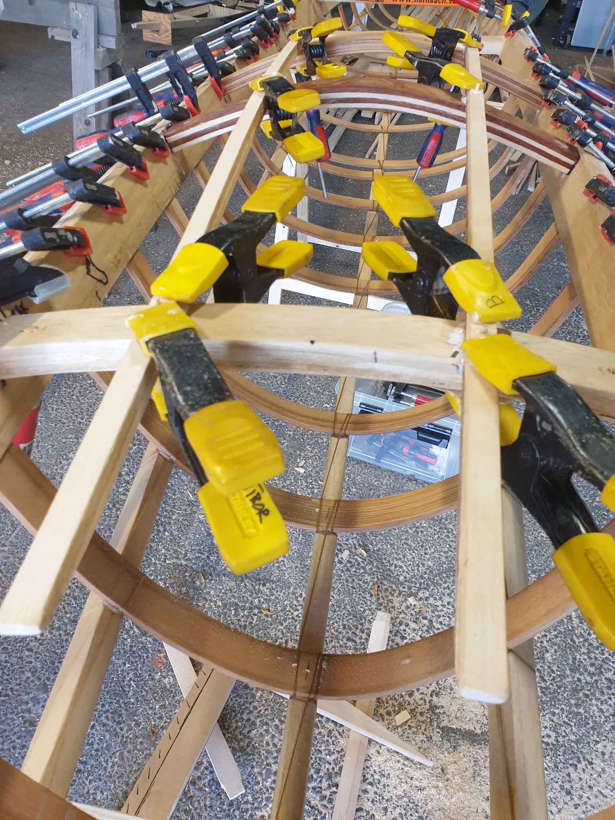 Laminated Ash deck stringers
