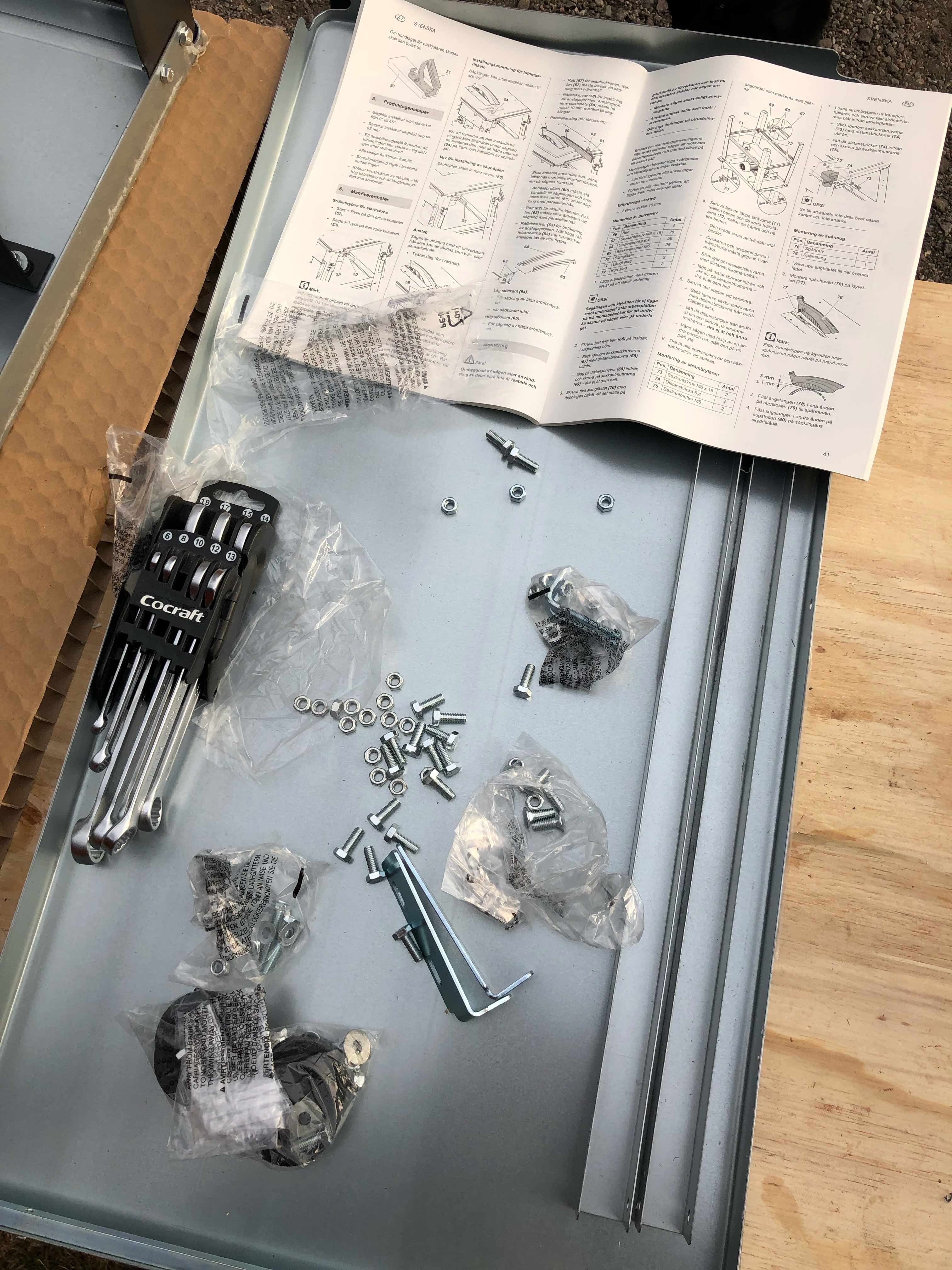 metabo table saw missing 30 bushings
