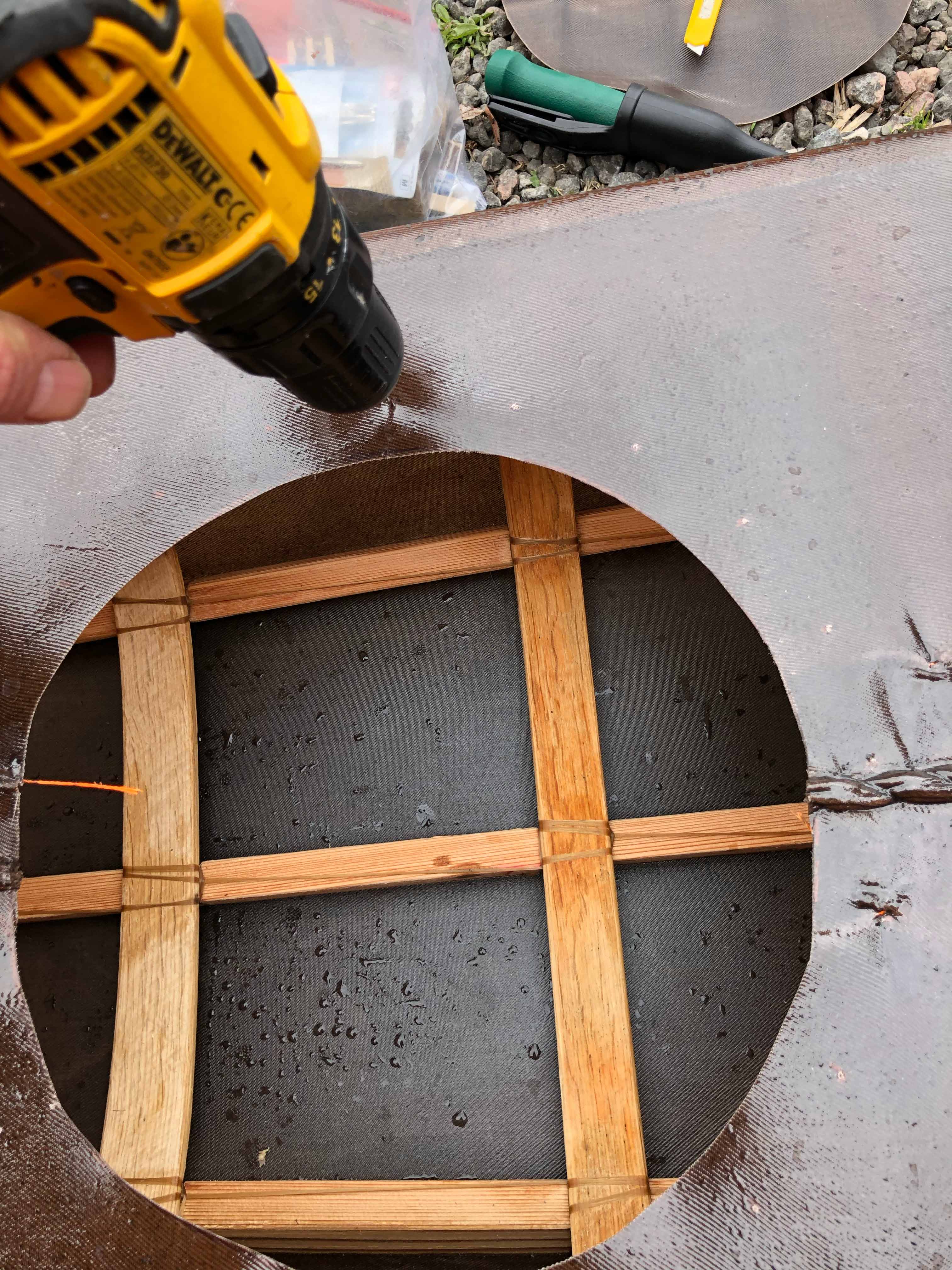 Small holes for needle