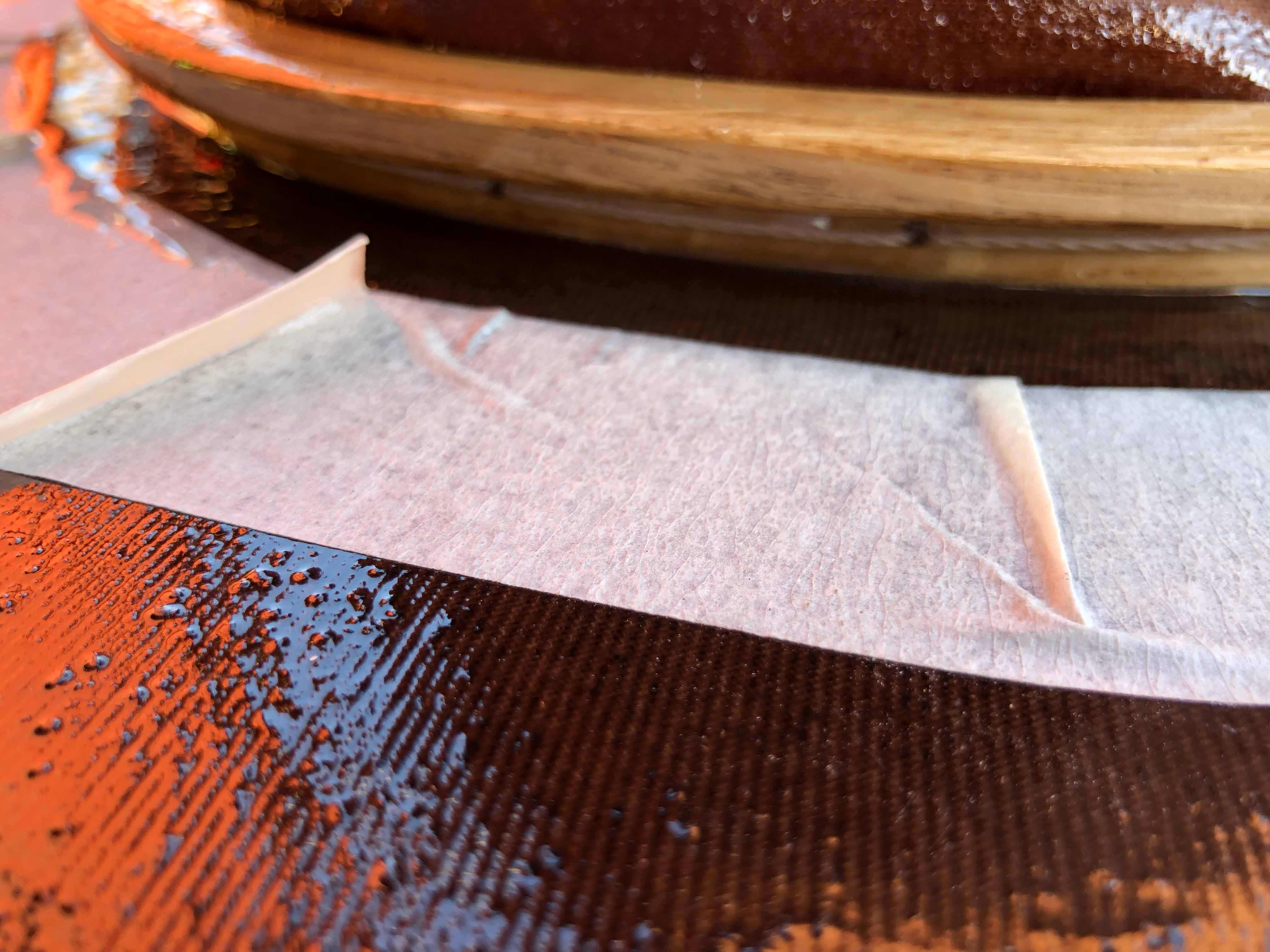 Half cured goop in the holes