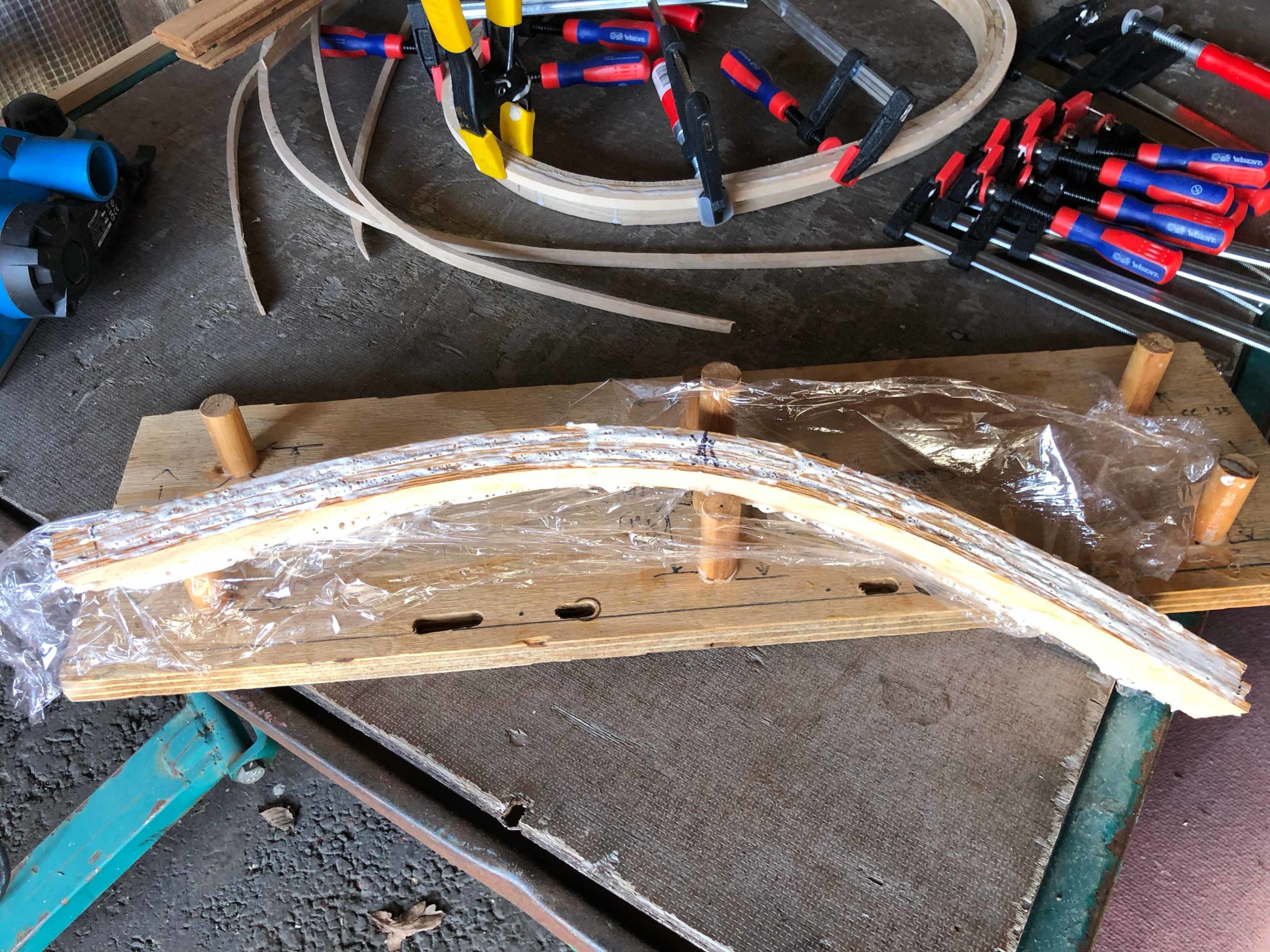 Release from jig and sand away