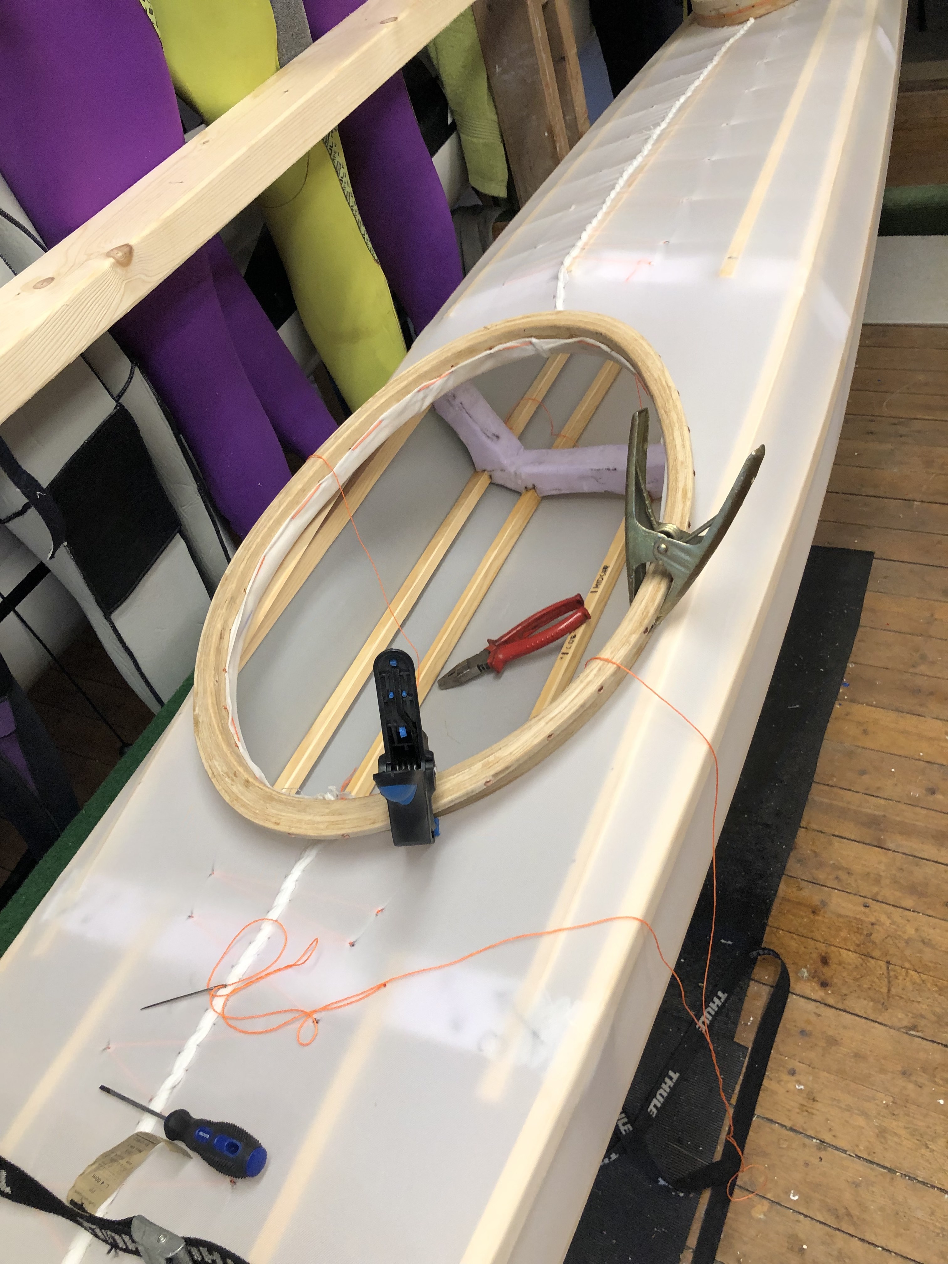 Sewing on tight