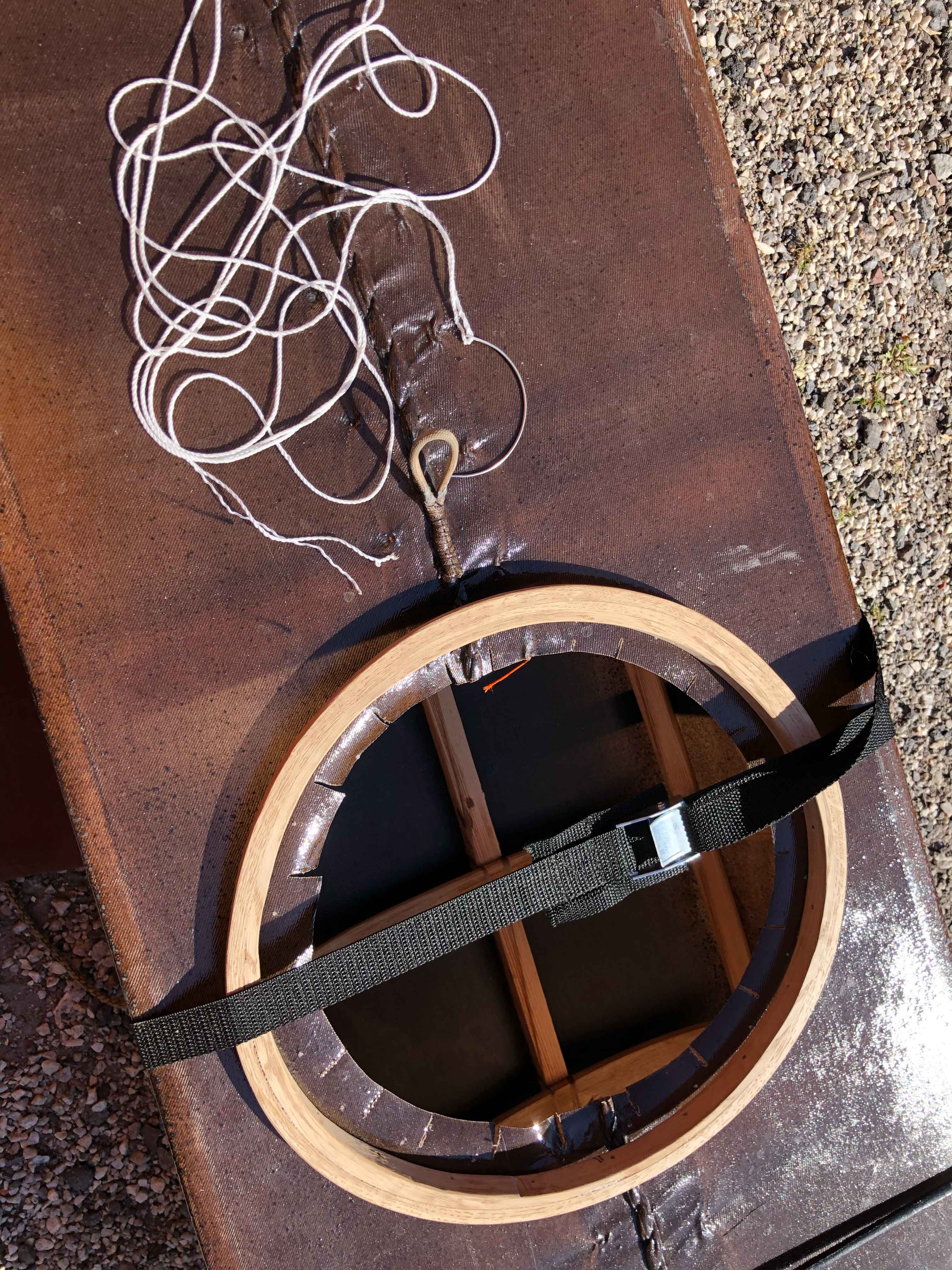 Keep ring in place and make cuts