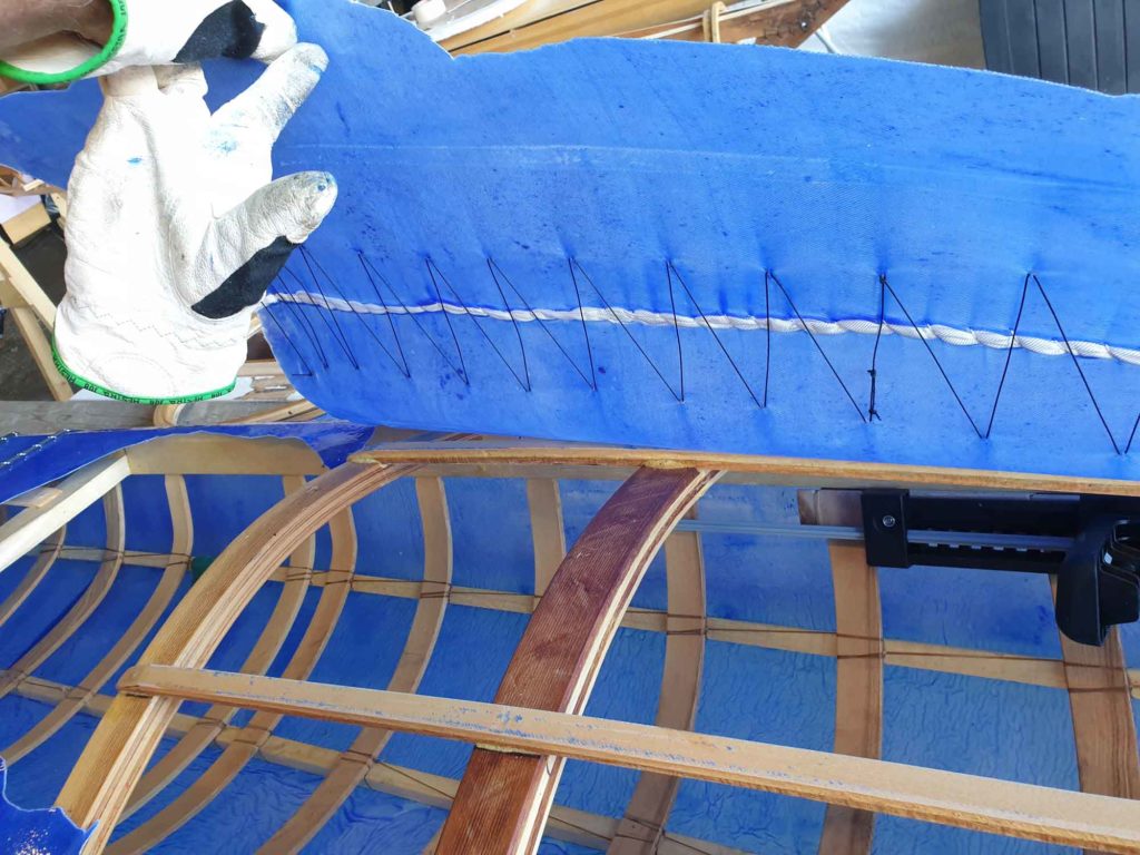 Coating a skin on frame kayak RUGD